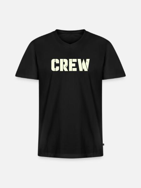 crew - Men's Premium Organic T-shirt with V-neck - black