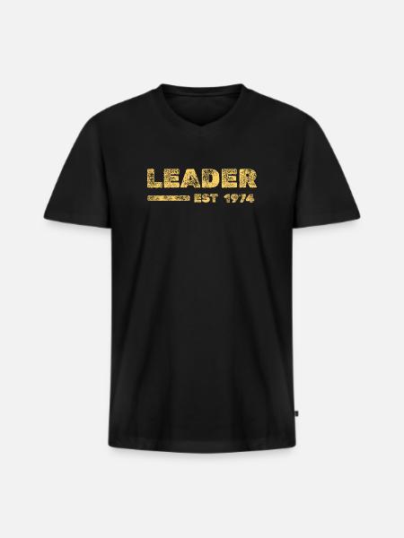 Responsable 1974 - T-shirt encolure en V Premium bio Homme - noir