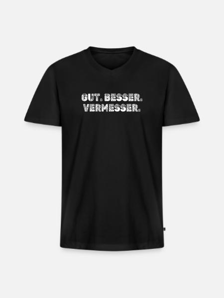 Good Better Surveyor Surveyor - Men's Premium Organic T-shirt with V-neck - black
