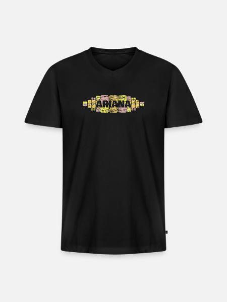 Gift for Ariana - Men's Premium Organic T-shirt with V-neck - black