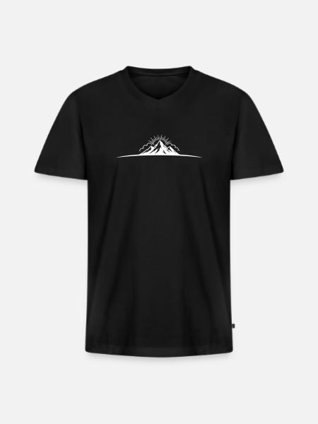 Berge Outdoor Symbol Mountains - Men's Premium Organic T-shirt with V-neck - black