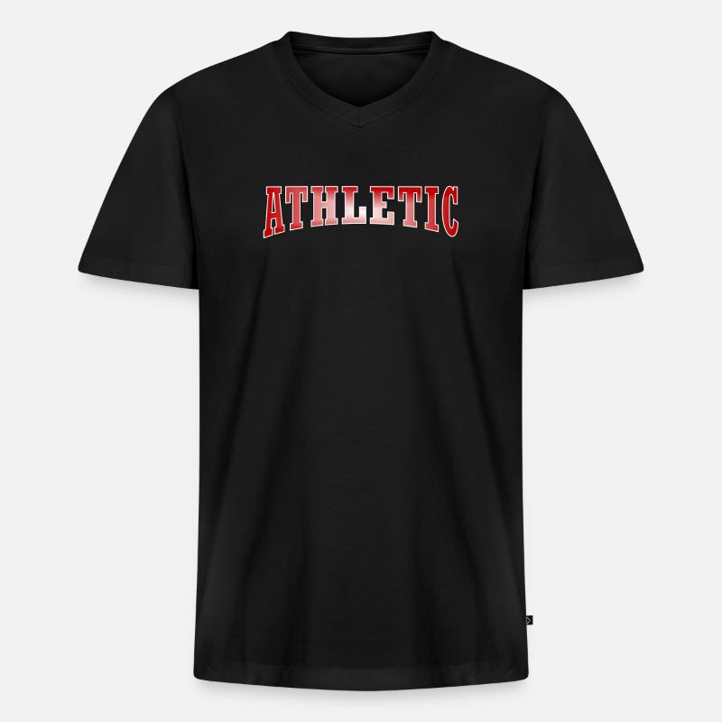 Athletic design squad - Männer Premium Bio T-Shirt mit V-Ausschnitt - Schwarz