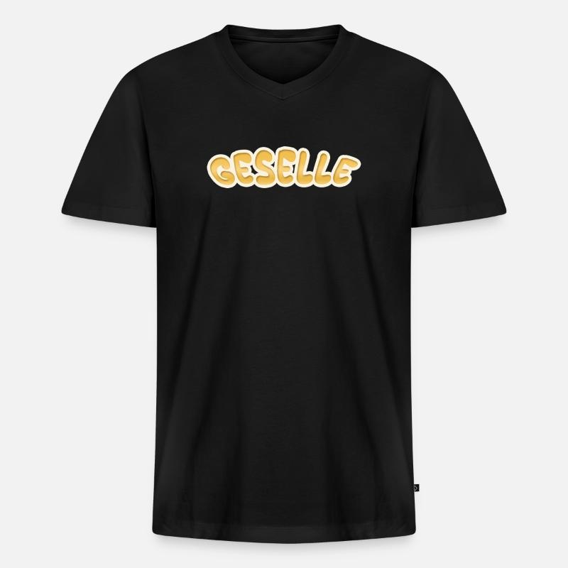 Beruf Geselle - Männer Premium Bio T-Shirt mit V-Ausschnitt - Schwarz