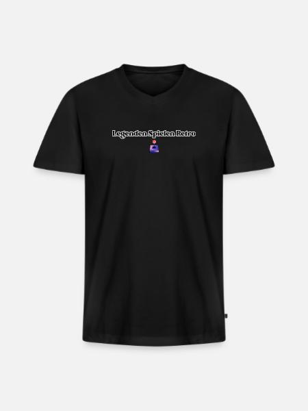 Legenden spielen Retro - Männer Premium Bio T-Shirt mit V-Ausschnitt - Schwarz