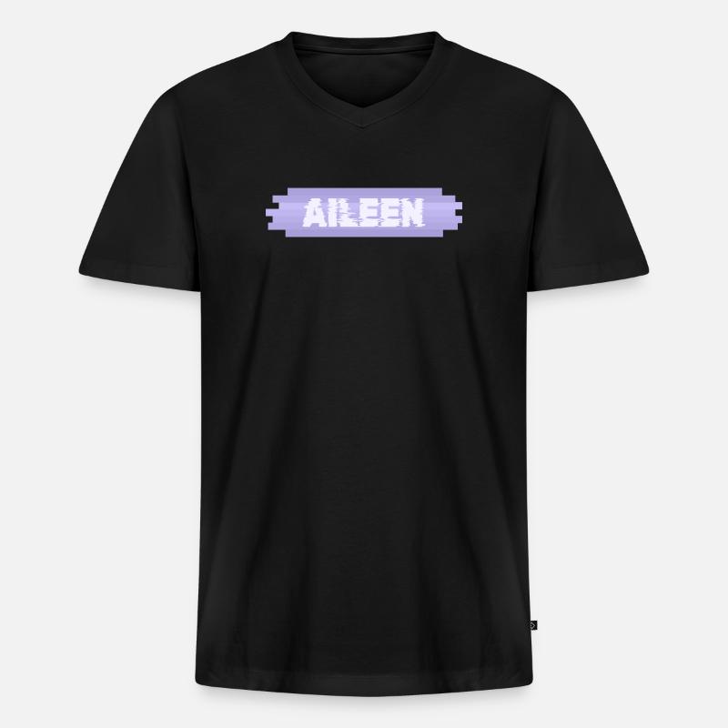Mutter Aileen - Männer Premium Bio T-Shirt mit V-Ausschnitt - Schwarz