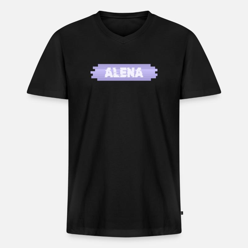 Alena als Mutter - Männer Premium Bio T-Shirt mit V-Ausschnitt - Schwarz