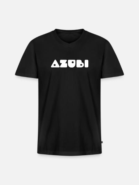 Azubi Tshirt - Männer Premium Bio T-Shirt mit V-Ausschnitt - Schwarz