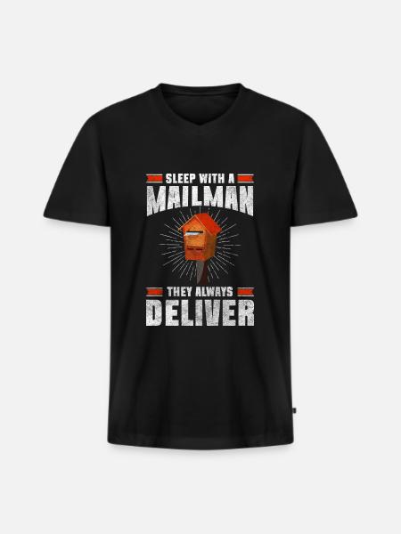 Postman Letter Parcel Delivery Express - Men's Premium Organic T-shirt with V-neck - black