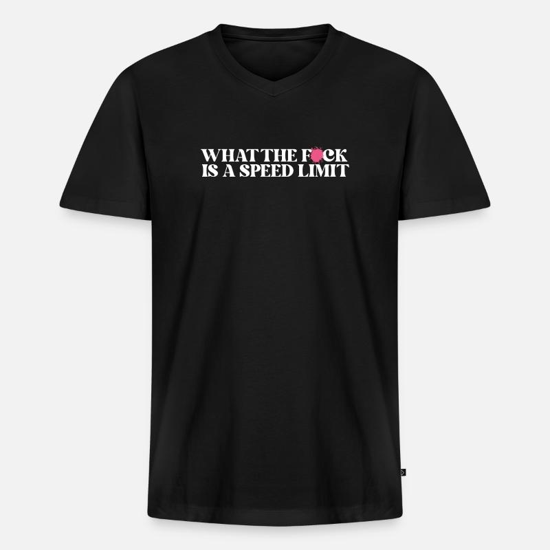 Auto - Männer Premium Bio T-Shirt mit V-Ausschnitt - Schwarz