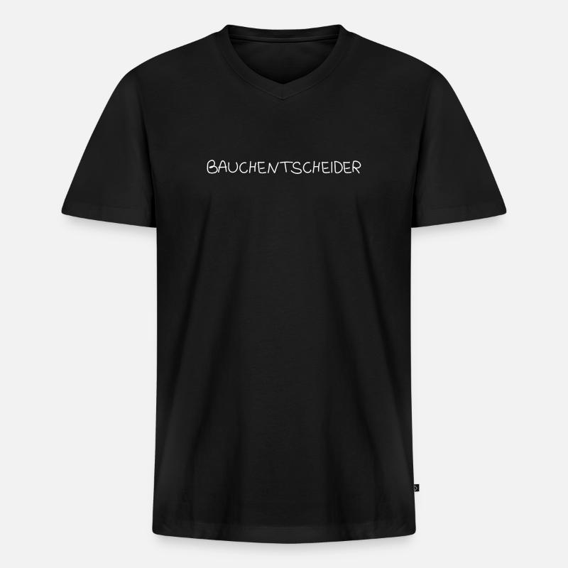 Bauchentscheider - Männer Premium Bio T-Shirt mit V-Ausschnitt - Schwarz