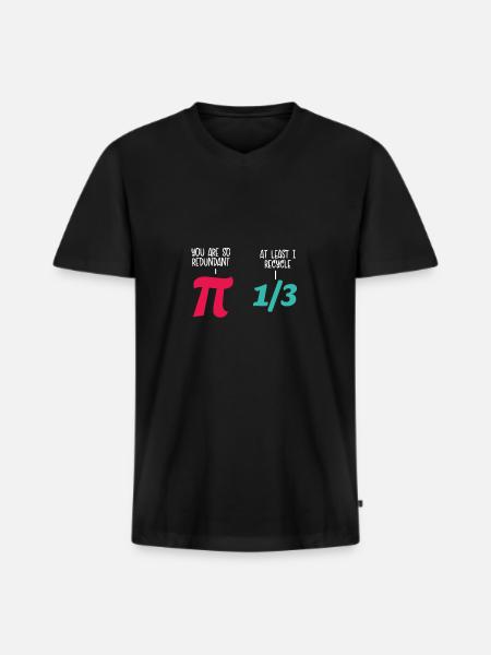 Math Fun Pi - T-shirt encolure en V Premium bio Homme - noir