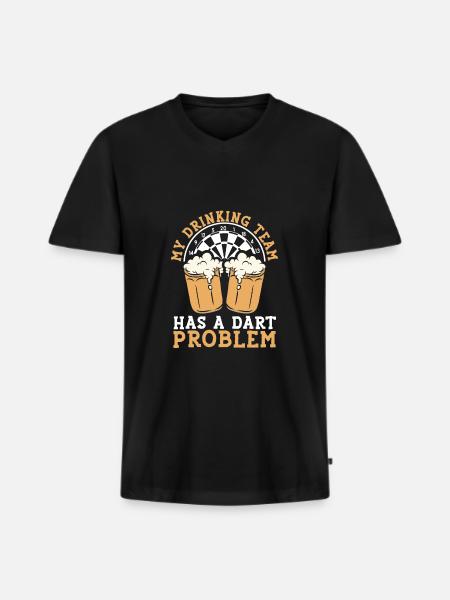 My Trinkdart Team - Men's Premium Organic T-shirt with V-neck - black