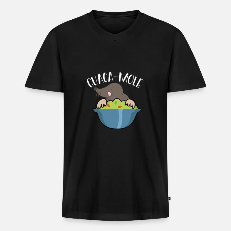 Schüssel Mit Guaca mole - Männer Premium Bio T-Shirt mit V-Ausschnitt - Schwarz