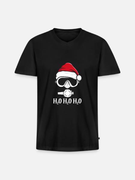 Divers at Santa Claus - Men's Premium Organic T-shirt with V-neck - black