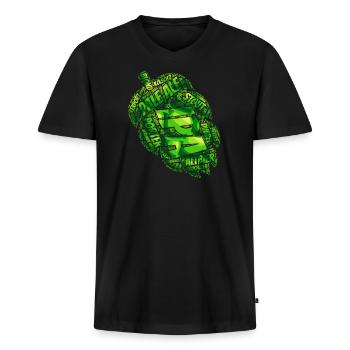 Beer Pilsner Wheat IPA Funny Gift for Drinkers - Men's Premium Organic T-shirt with V-neck - black - Front - Nico (187cm)