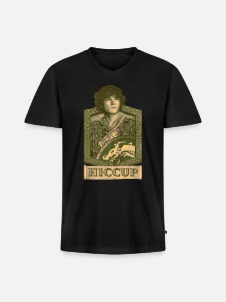 Dragons Hoquet - T-shirt encolure en V Premium bio Homme - noir