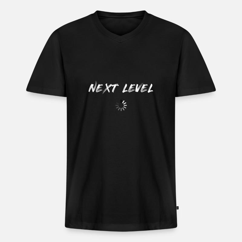 Next Level - Männer Premium Bio T-Shirt mit V-Ausschnitt - Schwarz