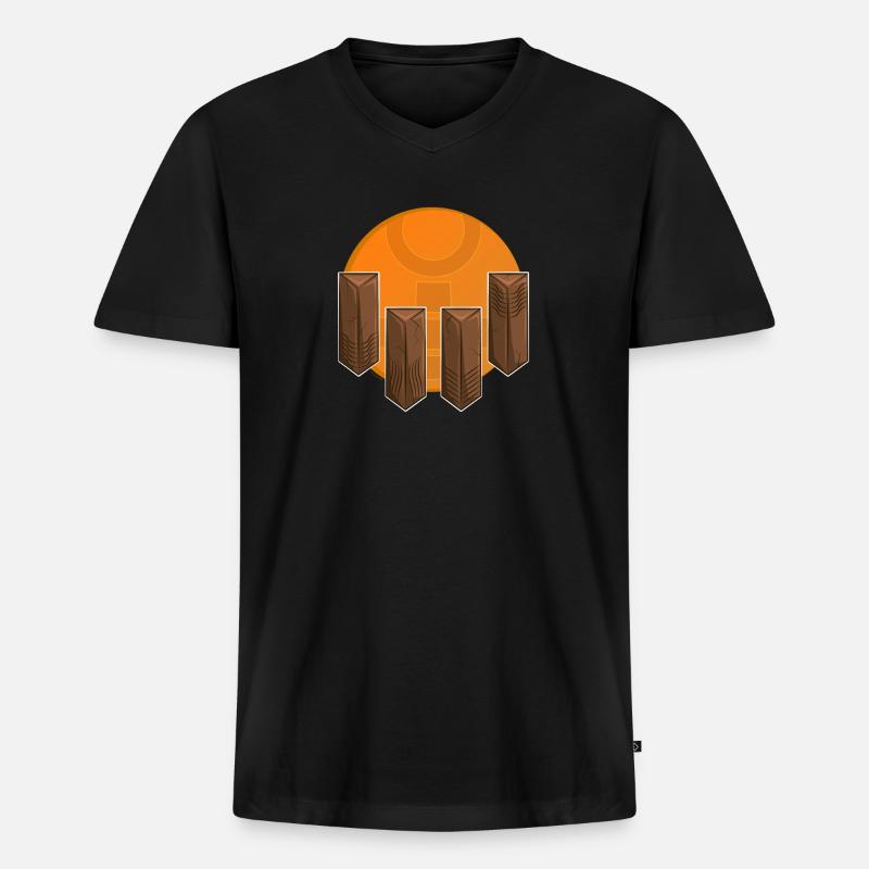 Das fünfte Element - Männer Premium Bio T-Shirt mit V-Ausschnitt - Schwarz