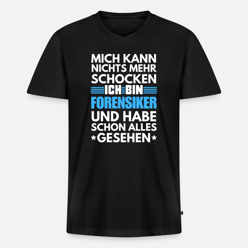 Non-shockable forensic scientist - Men's Premium Organic T-shirt with V-neck - black