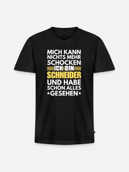 Nicht schockbarer Schneider - Männer Premium Bio T-Shirt mit V-Ausschnitt - Schwarz