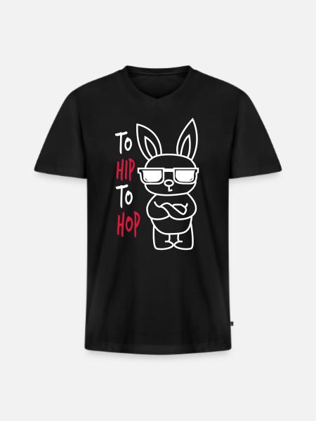 To Hip To Hop Easter - Men's Premium Organic T-shirt with V-neck - black