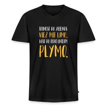 Viez Apfelwein Trier Spruch Lustig Geschenk - Männer Premium Bio T-Shirt mit V-Ausschnitt - Schwarz - Vorne - Nico (187cm)