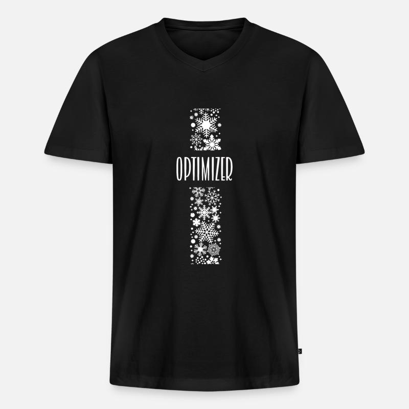 OPTIMIZER D58 0 - Männer Premium Bio T-Shirt mit V-Ausschnitt - Schwarz
