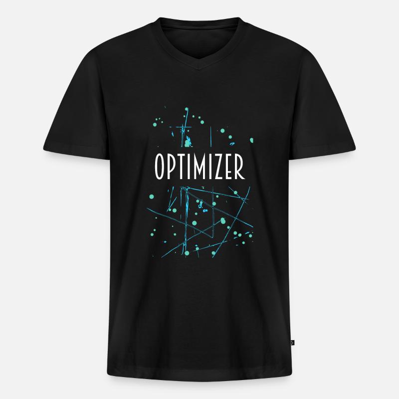 OPTIMIZER D54 25 - Männer Premium Bio T-Shirt mit V-Ausschnitt - Schwarz