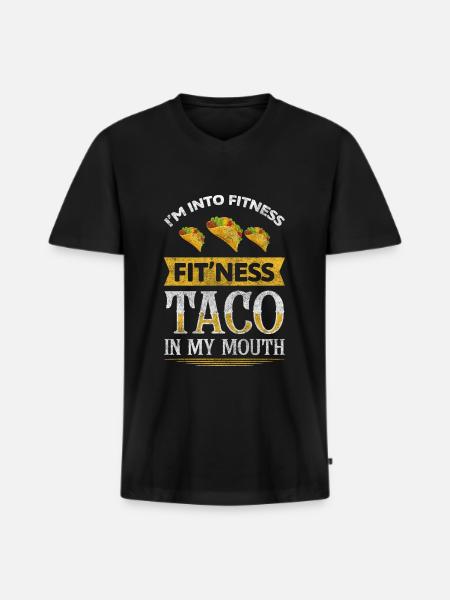 Meal connoisseurs - Men's Premium Organic T-shirt with V-neck - black