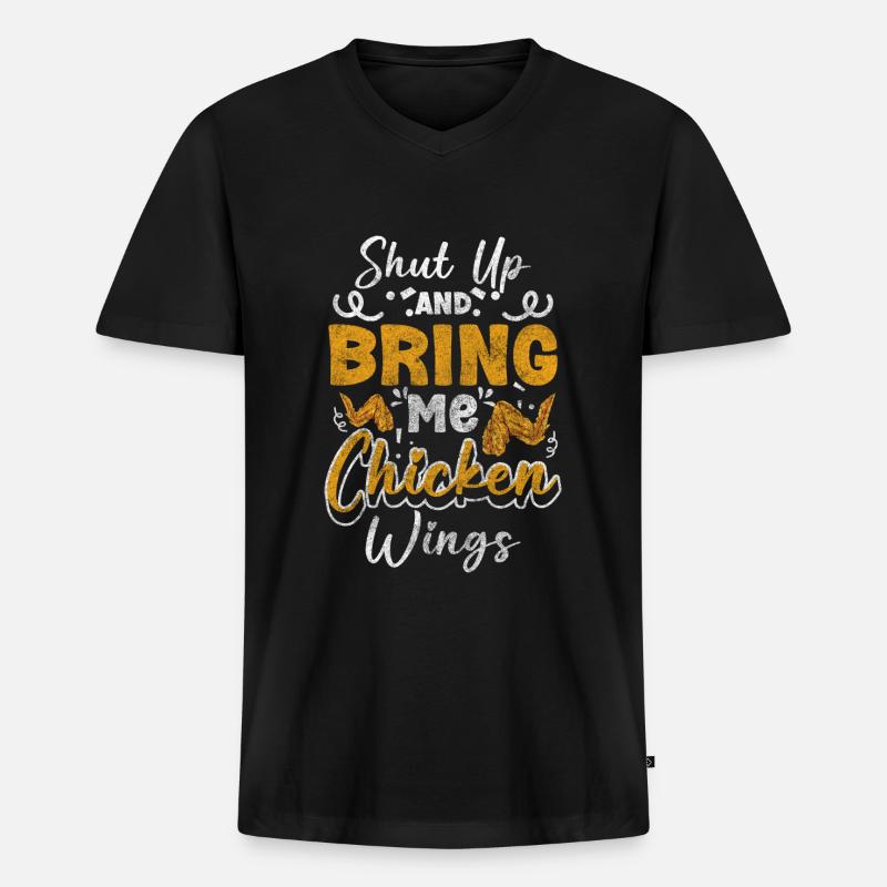 Essen Hotel - Männer Premium Bio T-Shirt mit V-Ausschnitt - Schwarz