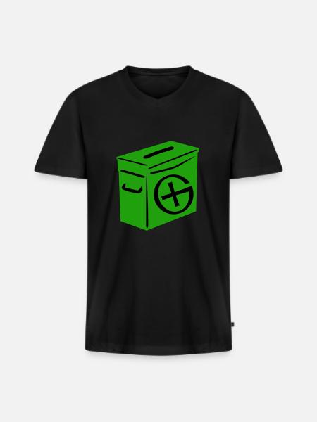 Geocaching: Ammo Can - Men's Premium Organic T-shirt with V-neck - black