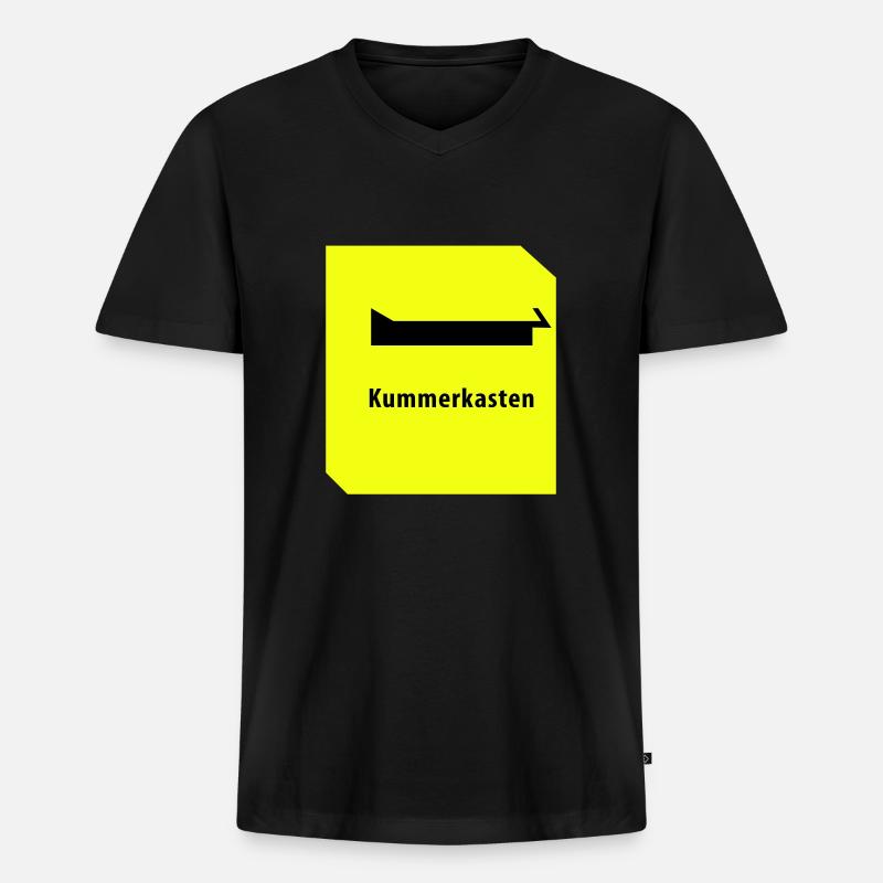 Kummerkasten - Männer Premium Bio T-Shirt mit V-Ausschnitt - Schwarz