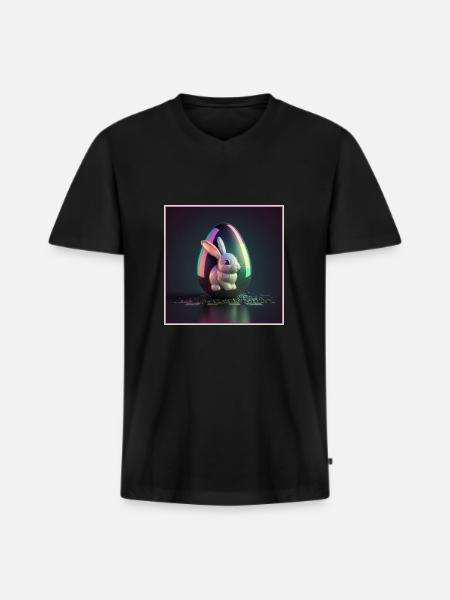 Easter 80s Style - Easter Punk - Men's Premium Organic T-shirt with V-neck - black