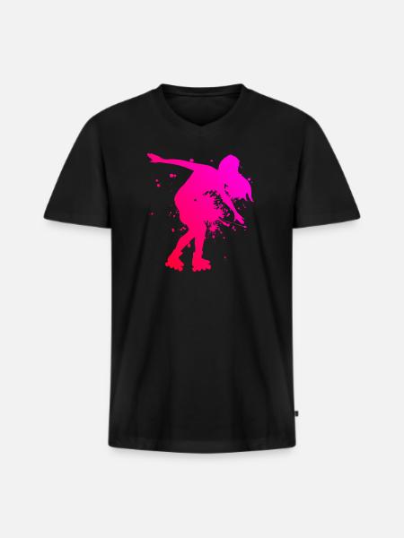 Herren Rollerskaten Roller Skates Rollerskate - Männer Premium Bio T-Shirt mit V-Ausschnitt - Schwarz