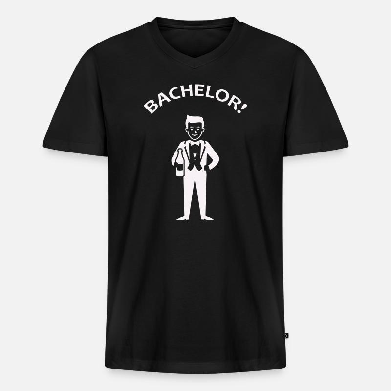 Feierlicher Junggesellenabschied Humor - Männer Premium Bio T-Shirt mit V-Ausschnitt - Schwarz