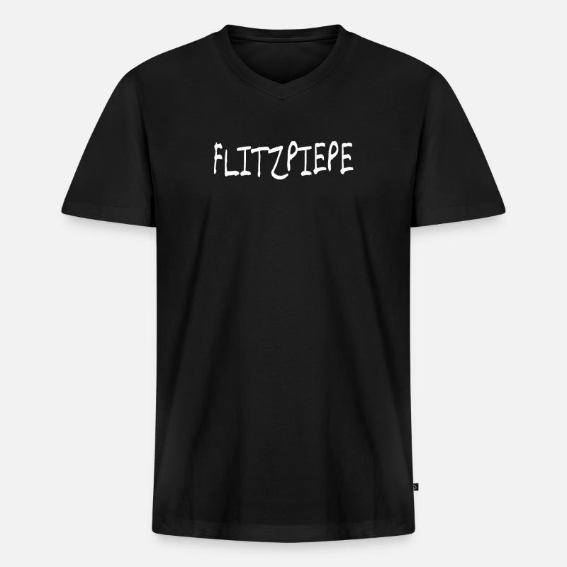 Flitzpiepe Azubi Lehrling - Männer Premium Bio T-Shirt mit V-Ausschnitt - Schwarz