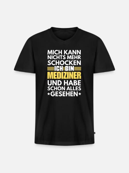 Médecin non choquable - T-shirt encolure en V Premium bio Homme - noir