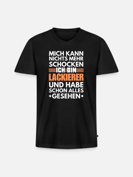Peintre non choquable - T-shirt encolure en V Premium bio Homme - noir