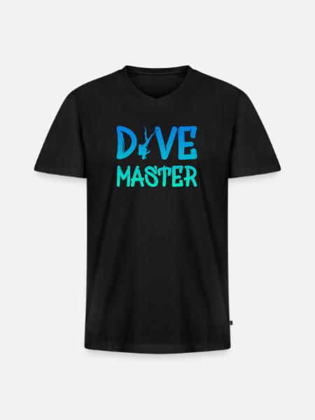 Dive Master - Männer Premium Bio T-Shirt mit V-Ausschnitt - Schwarz