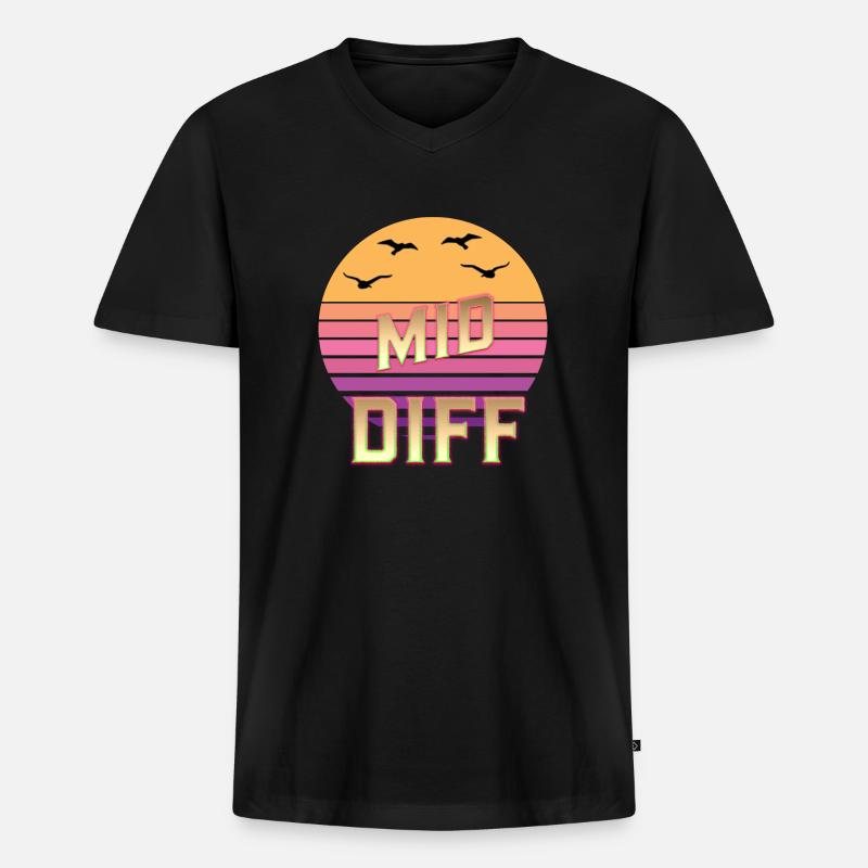 Mid,Supp,Adc,Top,Jgl,Jg Diff,Difference Legends - Männer Premium Bio T-Shirt mit V-Ausschnitt - Schwarz