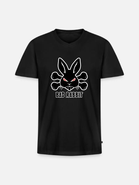 Bad Rabbit Hase - Men's Premium Organic T-shirt with V-neck - black