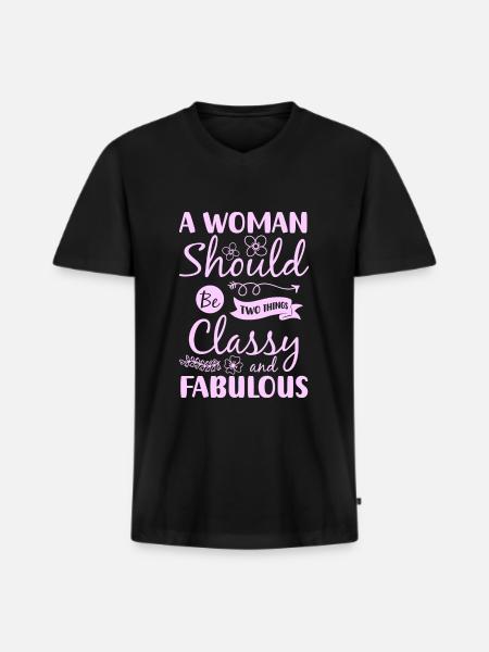Shopping Individual Lifestyle - Men's Premium Organic T-shirt with V-neck - black