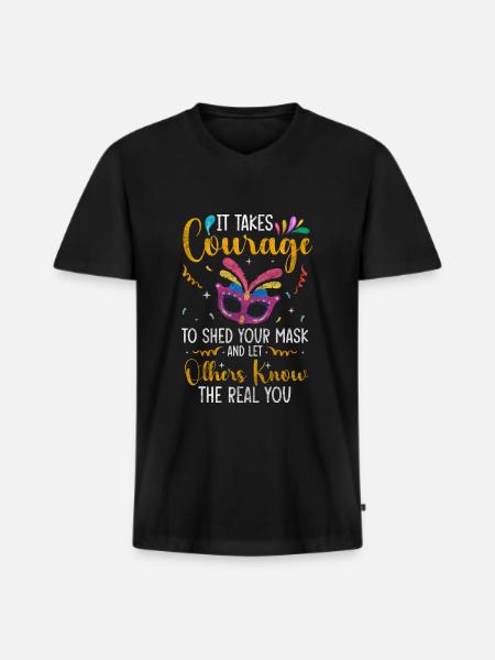 Masquerade Ball Protection - Men's Premium Organic T-shirt with V-neck - black