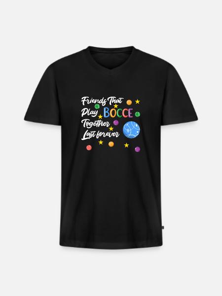 Boccia Boule Petanque - Männer Premium Bio T-Shirt mit V-Ausschnitt - Schwarz