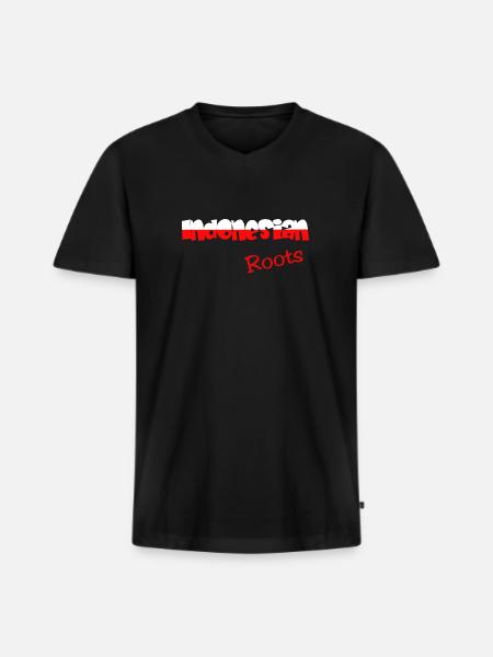 Indonesien Indonesia - Männer Premium Bio T-Shirt mit V-Ausschnitt - Schwarz