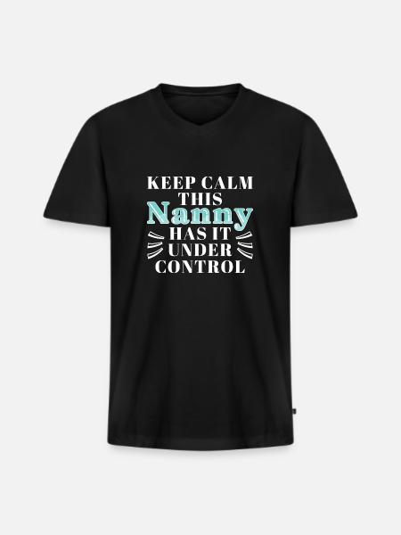 Nanny Babysitter Childminder - Men's Premium Organic T-shirt with V-neck - black