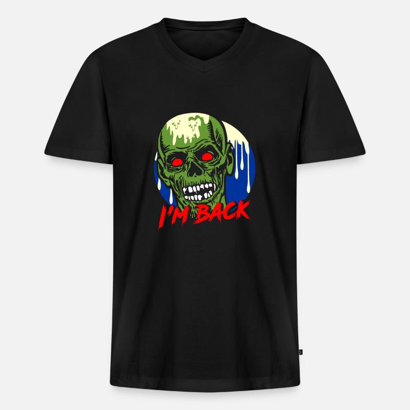 I'm Back! - Männer Premium Bio T-Shirt mit V-Ausschnitt - Schwarz