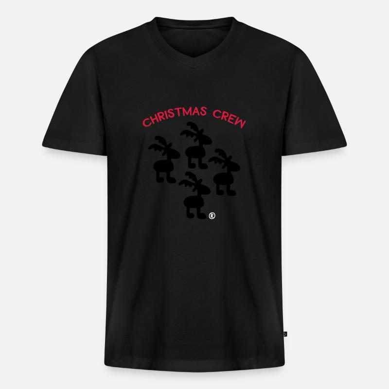 Weihnachten - Männer Premium Bio T-Shirt mit V-Ausschnitt - Schwarz