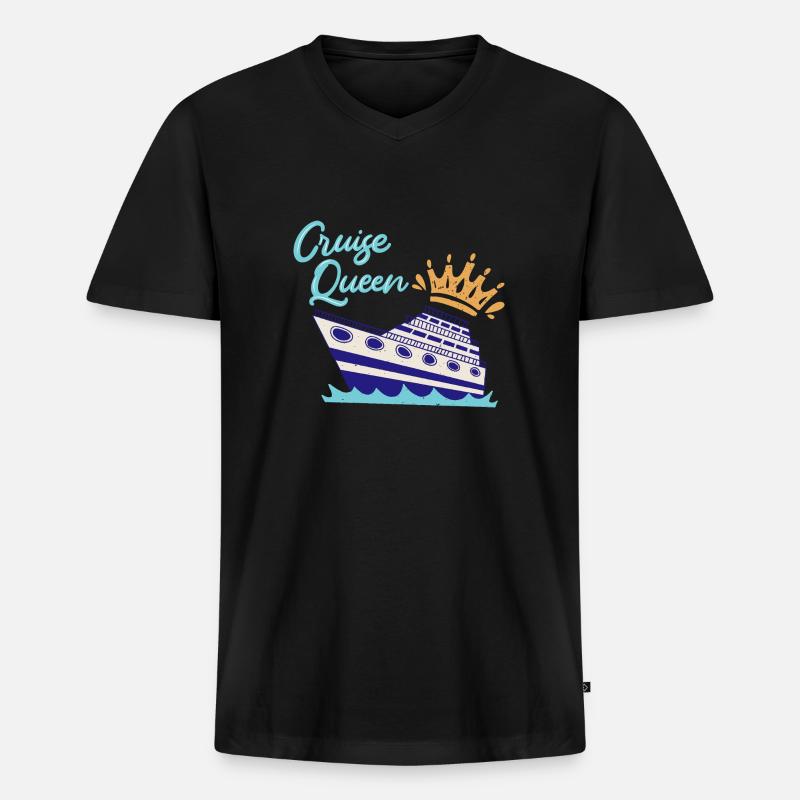 Cruise Queen Cruise Ship - T-shirt encolure en V Premium bio Homme - noir