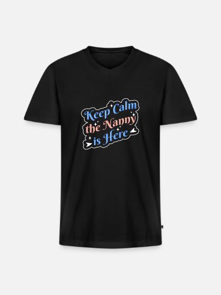 Nanny Babysitter Childminder - Men's Premium Organic T-shirt with V-neck - black